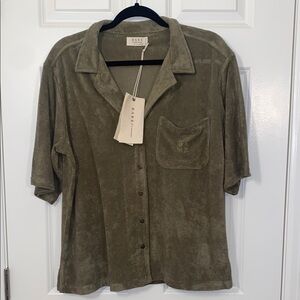 Charlie Holiday Green Terry Shirt NWT size XL